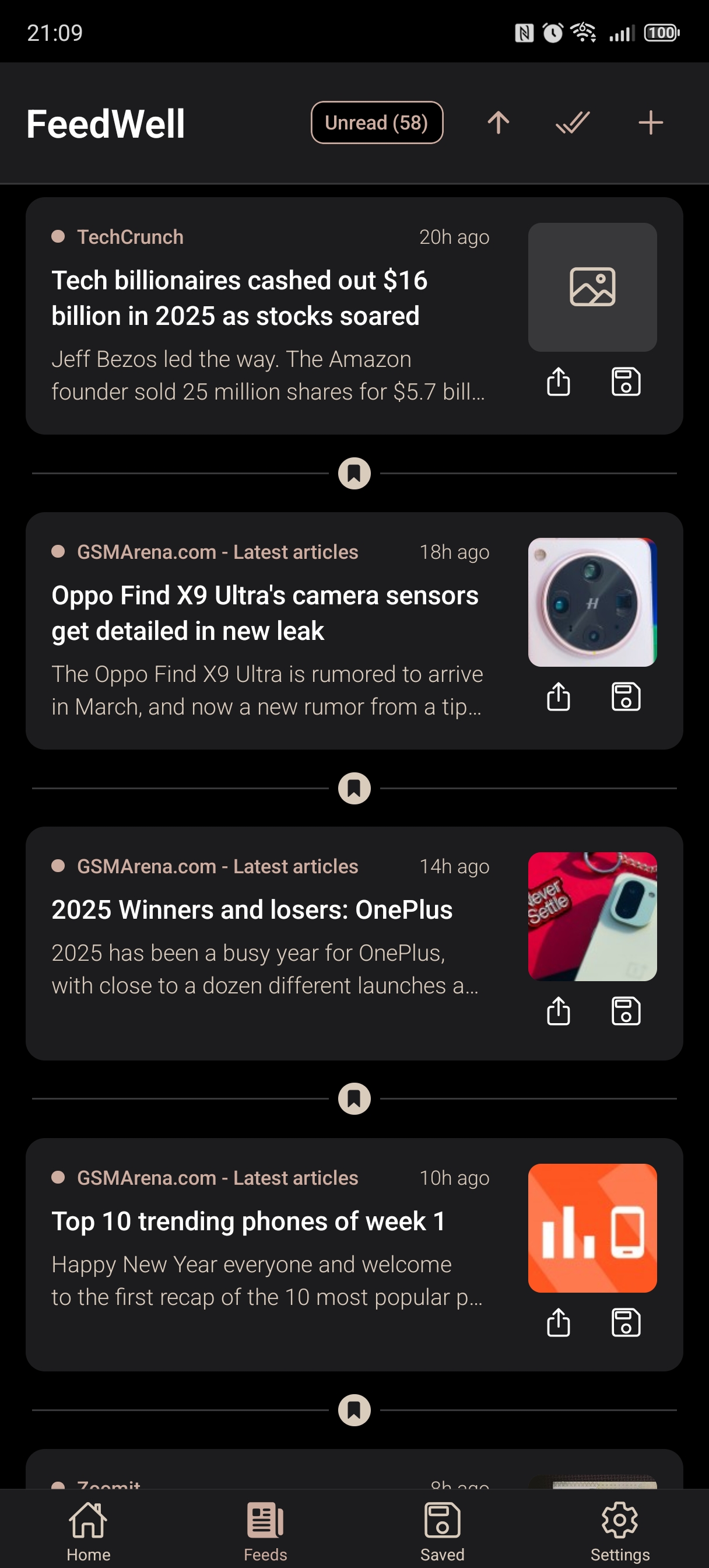 FeedWell Screenshot 2